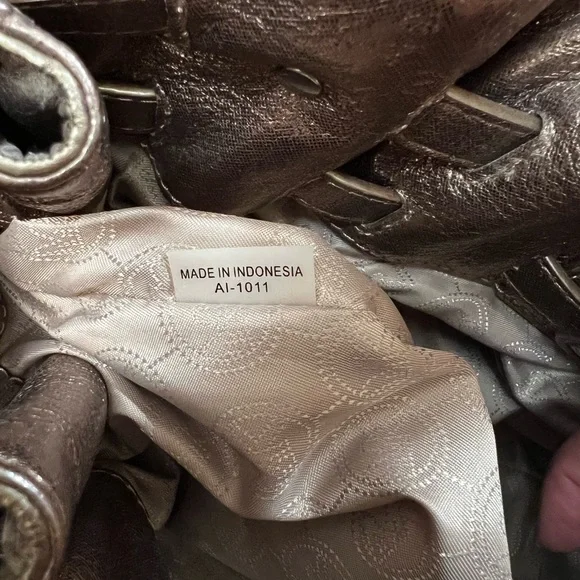 Michael Kors Metallic Bronze Leather Bag - Picture 12 of 12